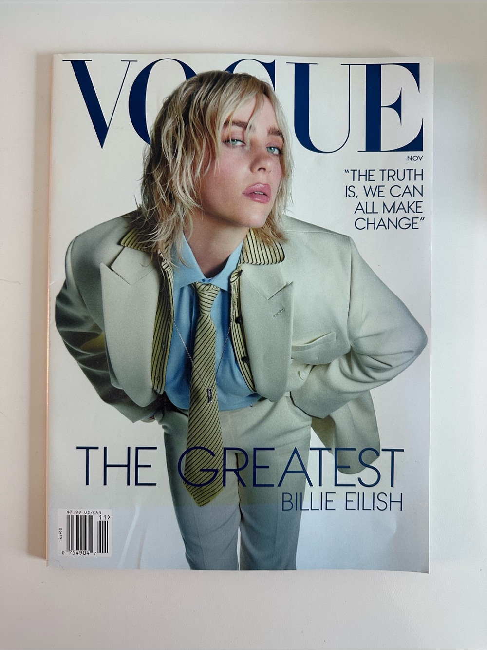 Vogue Magazine Cover Featuring Billie Eilish